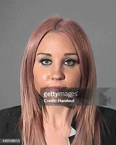 In this handout image provided by the Los Angeles County Sheriff's Office, actress Amanda Bynes is seen in a police booking photo April 6, 2012 in...