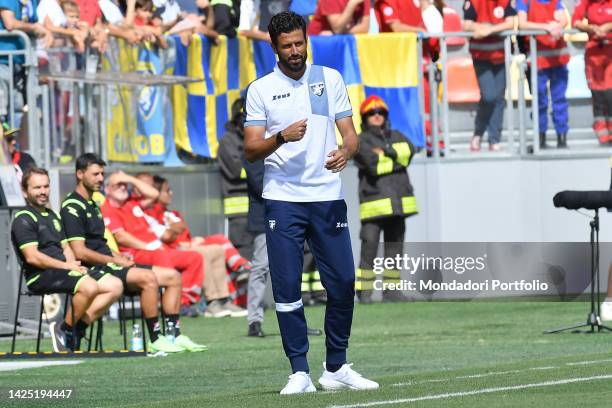 Frosinone trainer Fabio Grosso during the match Frosinone-Palermo at the Benito Stirpe stadium. Frosinone , September 17th, 2022