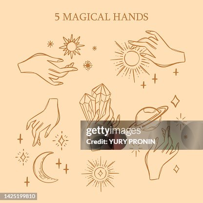 Magic Hands Witchcraft Variations Esoteric Astrology Set High-Res ...