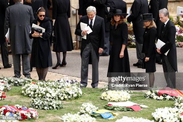 Michael Middleton and Carole Middleton arrive at Windsor Castle and pay their respects ahead of the Committal Service for Queen Elizabeth II on...