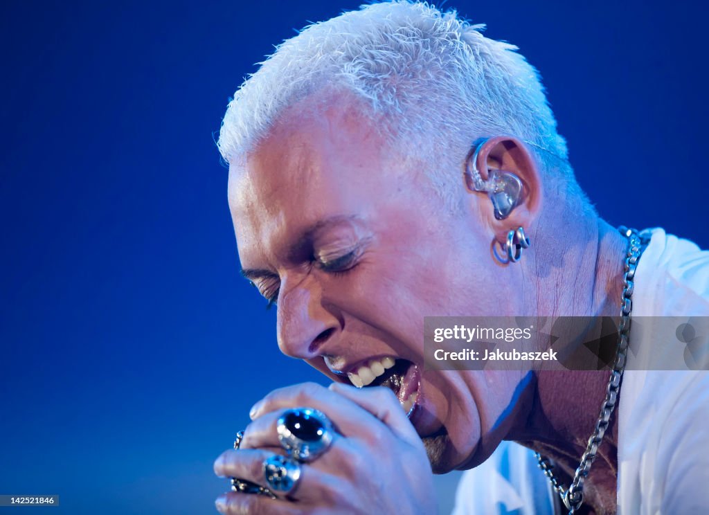 German Rapper Scooter German singer H.P. Baxxter of the German band Scooter performs live ...