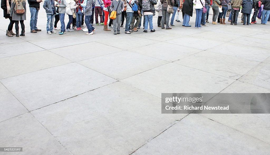 People standing in queue