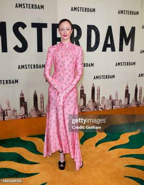 Ashley Riseborough arrives at the New York Premiere of 'Amsterdam' at Alice Tully Hall on September 18, 2022 in New York City.