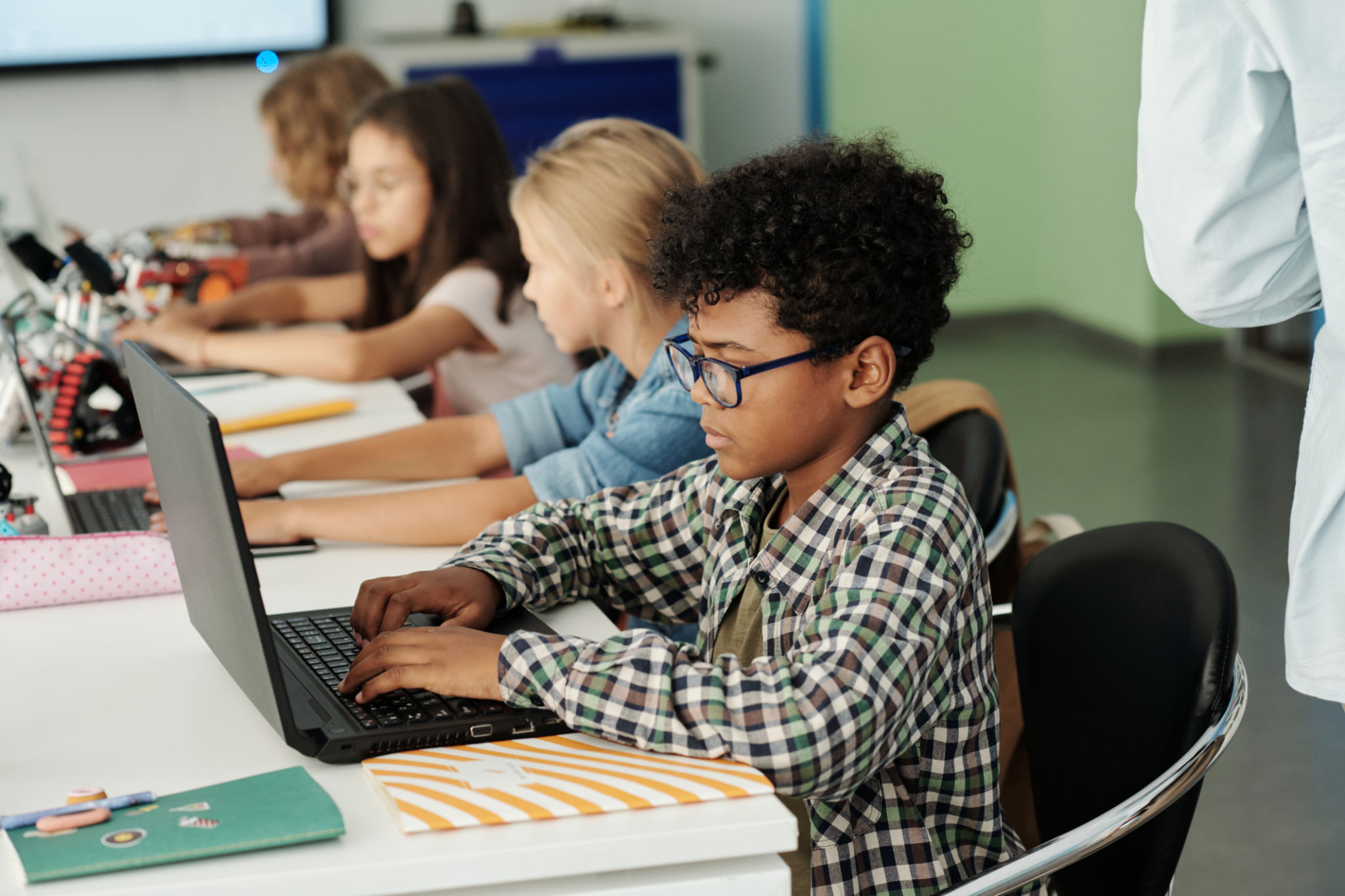 students coding
