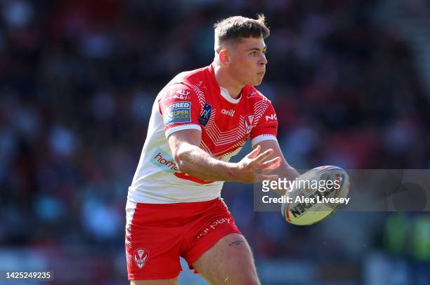 Jack Welsby of St Helens during the Betfred Super League Semi Final between St Helens and Salford Red Devils at Totally Wicked Stadium on September...