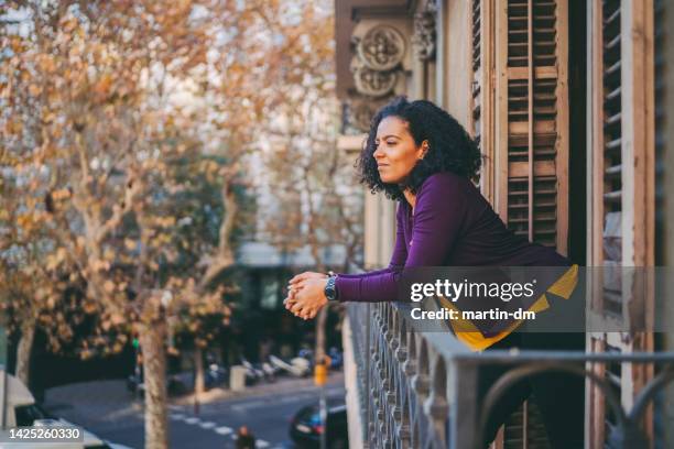 covid-19 stay home in barcelona - inside out stock pictures, royalty-free photos & images