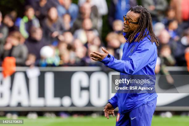 Edgar Davids of the Netherlands during a training session of the Netherlands Mens Football Team at the KNVB Campus on September 19, 2022 in Zeist,...
