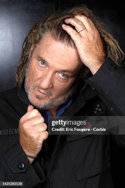 Journalist Olivier Delacroix poses during a portrait session in Paris, France on .