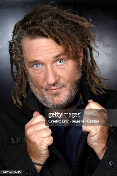 Journalist Olivier Delacroix poses during a portrait session in Paris, France on .