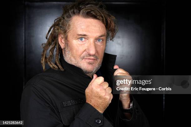 Journalist Olivier Delacroix poses during a portrait session in Paris, France on .