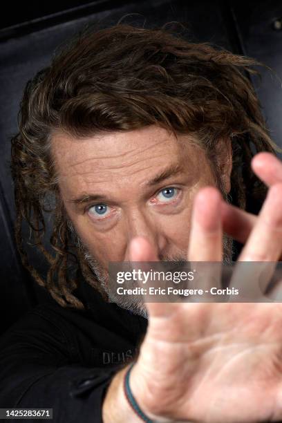 Journalist Olivier Delacroix poses during a portrait session in Paris, France on .