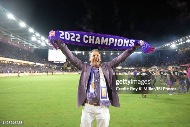 Member of Orlando City SC celebrate the victory after U.S. Open Cup Final game between Sacramento Republic FC and Orlando City SC at Exploria Stadium...