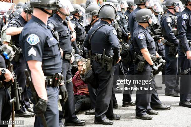 County and local law enforcement had a heavy presence on-scene after a 'failure to disperse' announcement was made to protestors and supporters...