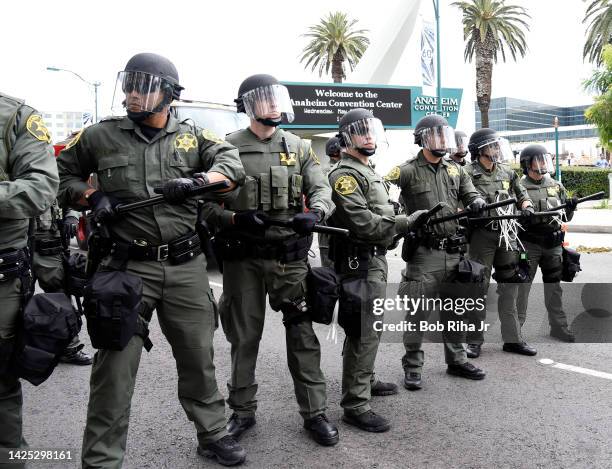 County and local law enforcement had a heavy presence on-scene after a 'failure to disperse' announcement was made to protestors and supporters...