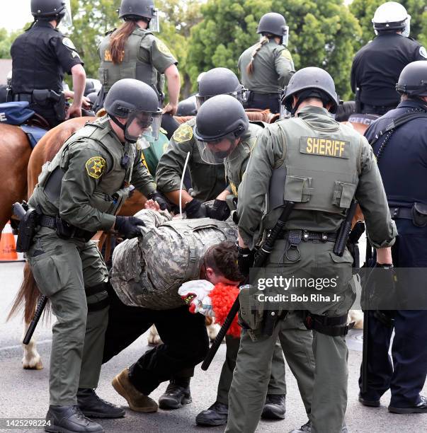 County and local law enforcement had a heavy presence on-scene after a 'failure to disperse' announcement was made to protestors and supporters...