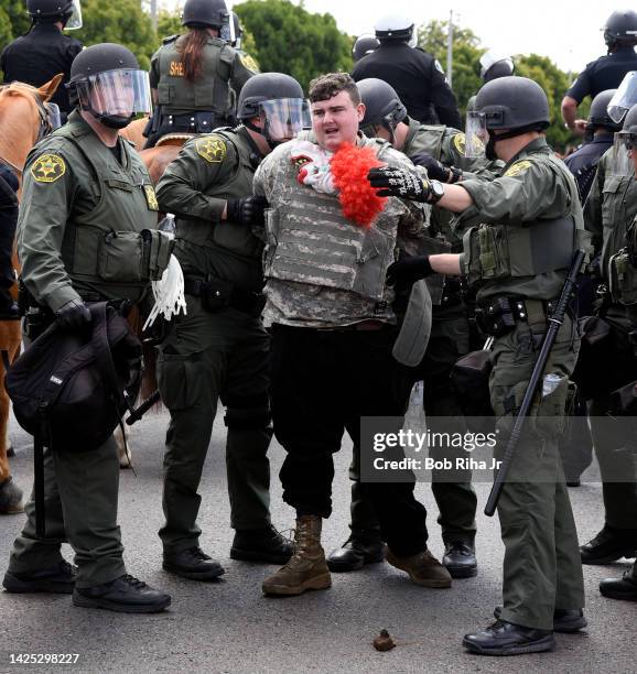 County and local law enforcement had a heavy presence on-scene after a 'failure to disperse' announcement was made to protestors and supporters...