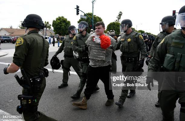 County and local law enforcement had a heavy presence on-scene after a 'failure to disperse' announcement was made to protestors and supporters...