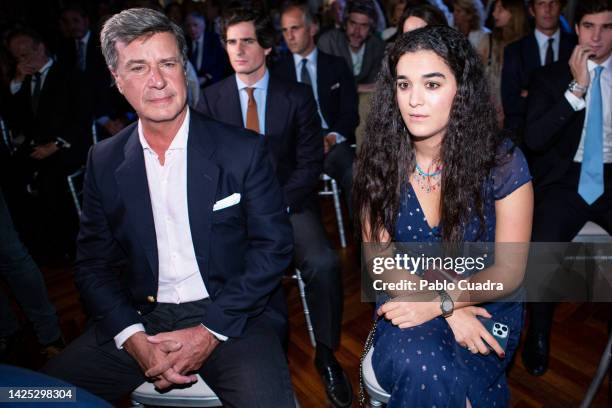 Cayetano Martinez de Irujo and Barbara Mirjan attend the "Luis Martinez De Irujo. Duque De Alba. El Peso Del Nombre" book presentation at Palacio de...