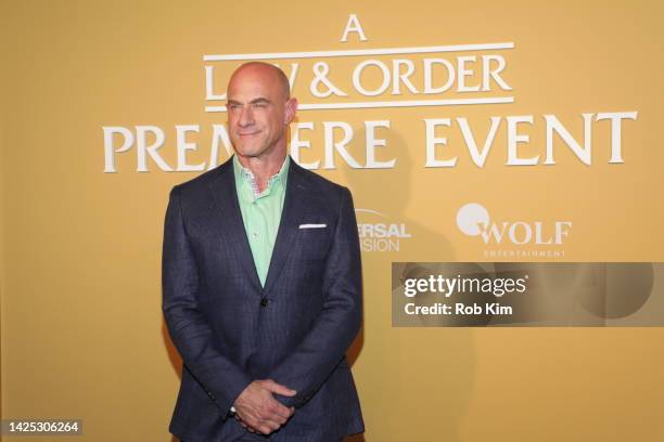 Christopher Meloni attends NBC's "Law & Order" Season Premiere at Capitale on September 19, 2022 in New York City.