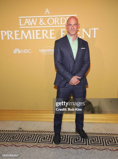 Christopher Meloni attends NBC's "Law & Order" Season Premiere at Capitale on September 19, 2022 in New York City.
