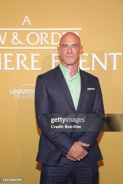 Christopher Meloni attends NBC's "Law & Order" Season Premiere at Capitale on September 19, 2022 in New York City.