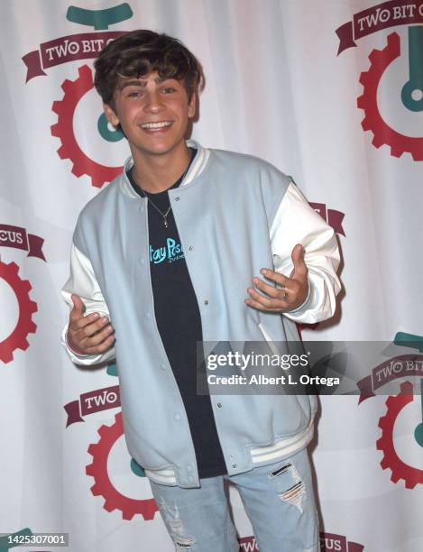 Ayden Mekus attends Ava Breeze's Sweet 16 Awesome 80's Theme Party held at Two Bit Circus on September 17, 2022 in Los Angeles, California.