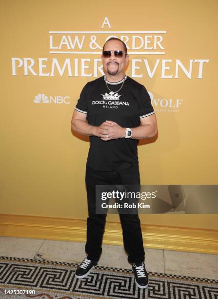 Ice-T attends NBC's "Law & Order" Season Premiere at Capitale on September 19, 2022 in New York City.