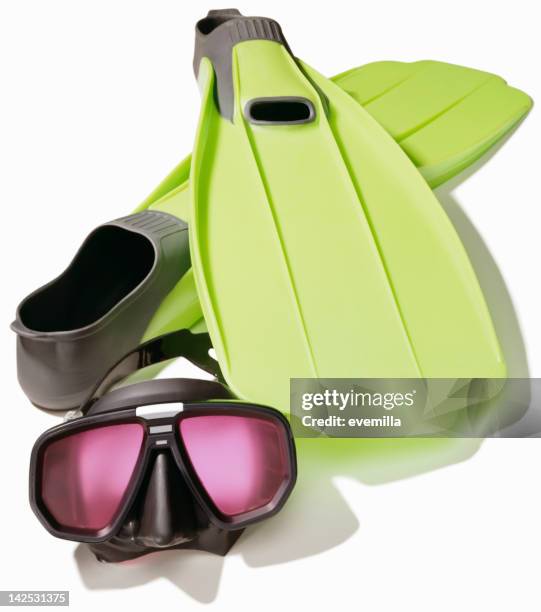 tauchausrüstung - flosse stock-fotos und bilder