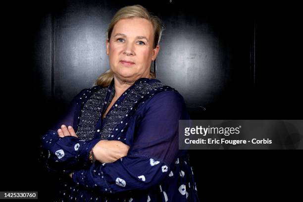 Chef Helene Darroze poses during a portrait session in Paris, France on .