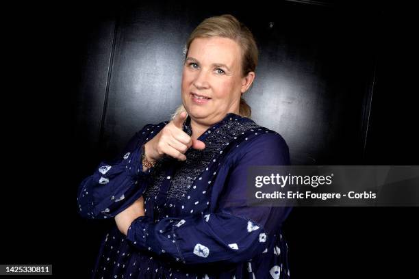 Chef Helene Darroze poses during a portrait session in Paris, France on .