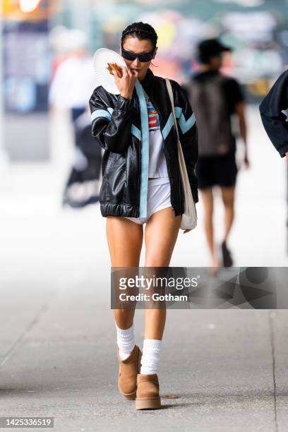 Bella Hadid is seen in Tribeca on September 19, 2022 in New York City.