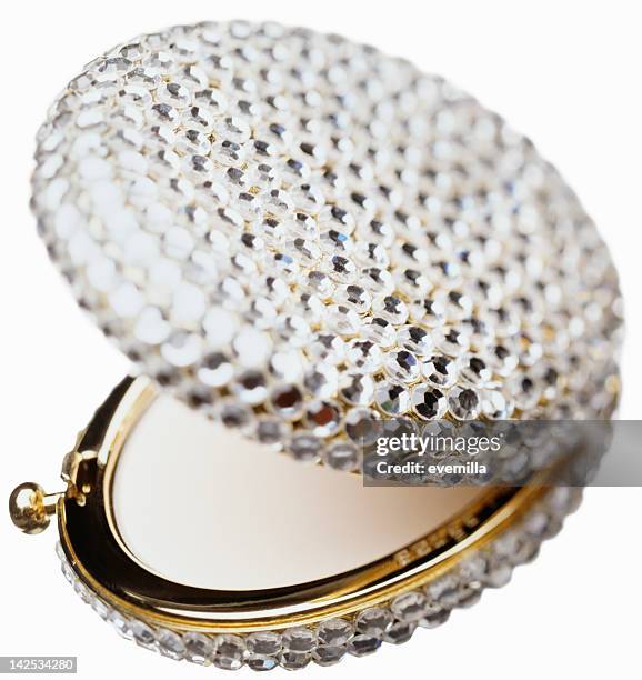 compact powder - compact mirror stockfoto's en -beelden