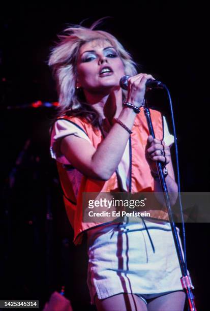 Debbie Harry performs with Blondie at Zellerbach Hall in Berkeley, California on April 29, 1978.