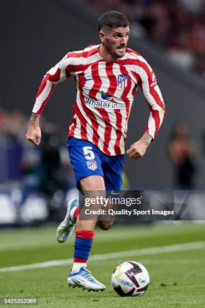 Rodrigo de Paul of Atletico de Madrid in action during the LaLiga Santander match between Atletico de Madrid and Real Madrid CF at Civitas...