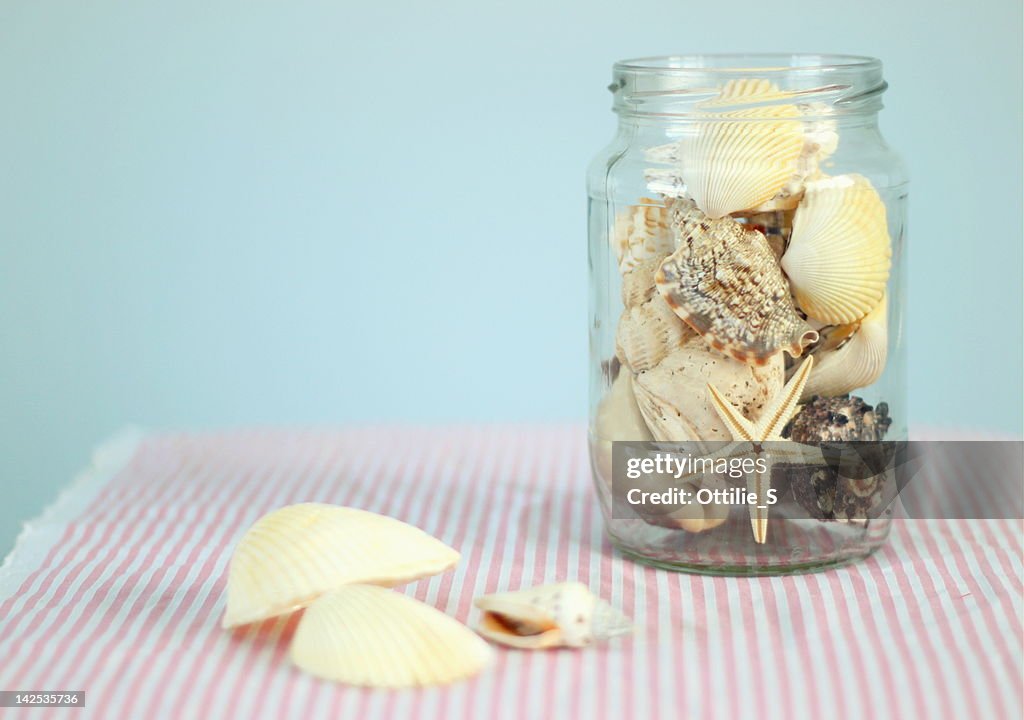 Jars With Shells Jar Of Sea Shells High-Res Stock Photo - Getty Images