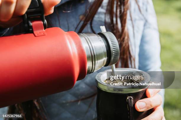 Thermos And Mate In The Field Stock Photo - Download Image Now - Yerba Mate,  Insulated Drink Container, Water - iStock