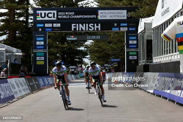 Luke Durbridge of Australia and Luke Plapp of Australia during the training of the 95th UCI Road World Championships 2022 - Team Time Trial Mixed...