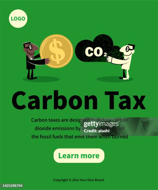ilustraciones, imágenes clip art, dibujos animados e iconos de stock de el concepto de impuesto al carbono, cero neto, tope y comercio, compensación de carbono, reducción de emisiones, emisiones de escape y protección del medio ambiente - comercio de derechos de emisión