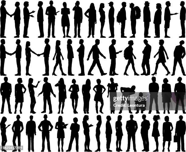 highly detailed people - men suit white background stock illustrations