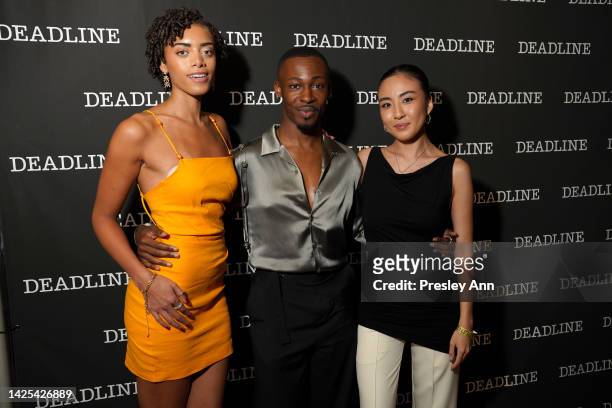 Kiara Barnes, Elijah Boothe and Kris Kil attend the Deadline Film Awards Season Kickoff Party at Thompson Hollywood on September 19, 2022 in Los...