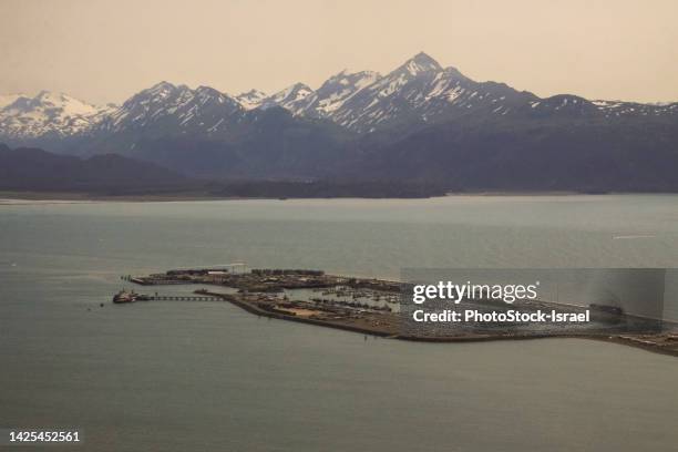 air transport from katmai national park to homer, alaska - homer south central alaska stock pictures, royalty-free photos & images