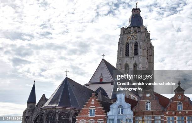 saint walburga church - oudenaarde photos et images de collection