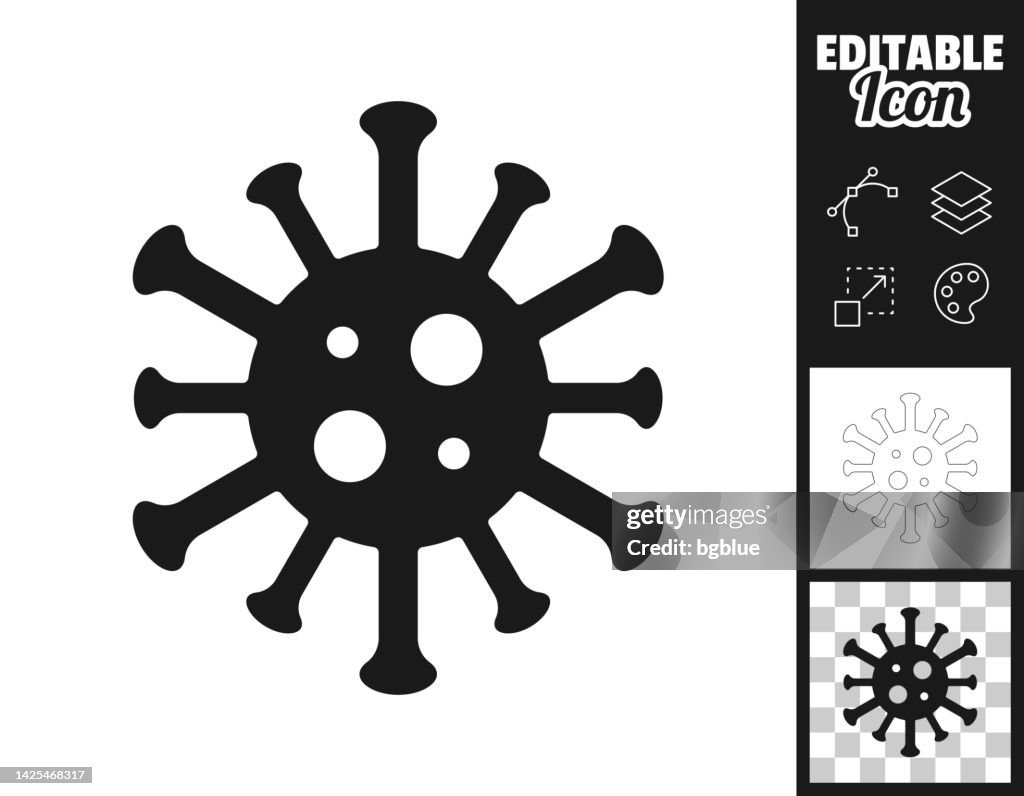 Célula del virus. Icono para el diseño. Fácilmente editable