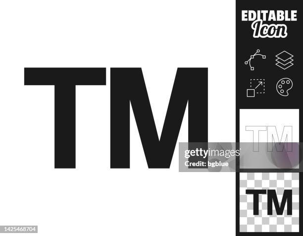 trade mark. icon for design. easily editable - copyright symbol transparent background stock illustrations