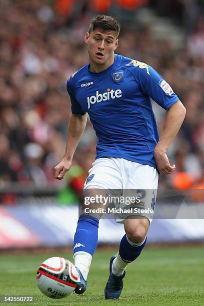 Joel Ward of Portsmouth during the npower Championship match between Southampton and Portsmouth at St Mary's Stadium on April 7, 2012 in Southampton,...