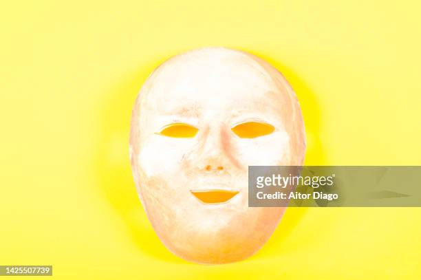 face of a person (mask) without hair. cancer concept. - business enterprise survival endurance stock pictures, royalty-free photos & images