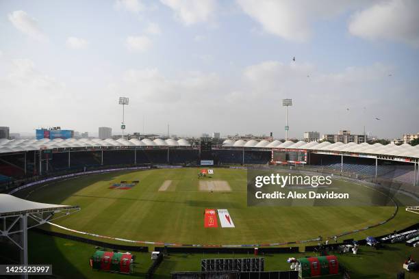 General view ahead of the 1st IT20 match between Pakistan and England at Karachi National Stadium on September 20, 2022 in Karachi, Pakistan.