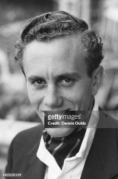 Portrait of cricketer Leslie Lenham, Right-arm off-spin bowler and Right handed batsman for Sussex County Cricket Club on 1st June 1957 at the...