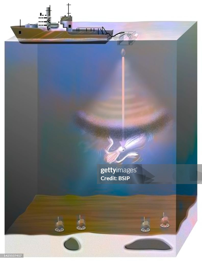 Oil prospecting drawing