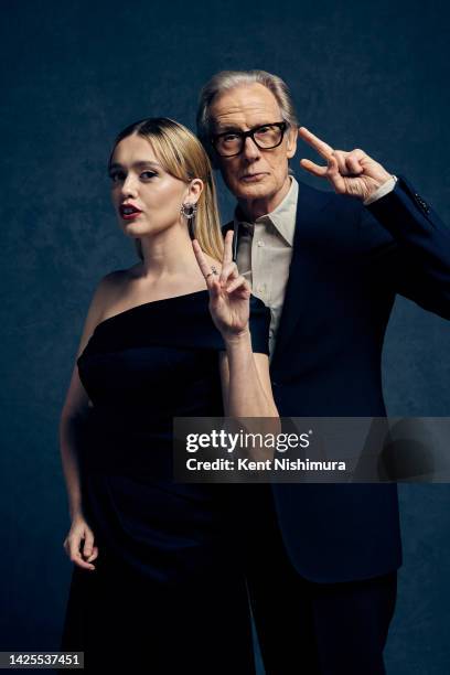 Actors Aimee Lou Wood and Bill Nighy of 'Living' are photographed for Los Angeles Times on September 11, 2022 in Toronto, Canada. PUBLISHED IMAGE....